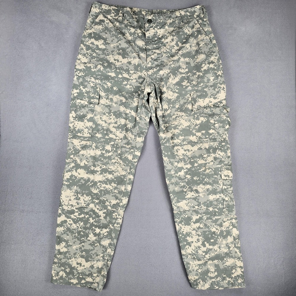 Army Cargo Pants Mens LT Green Gray ACU Digital‎ Camo Tactical Pockets Military